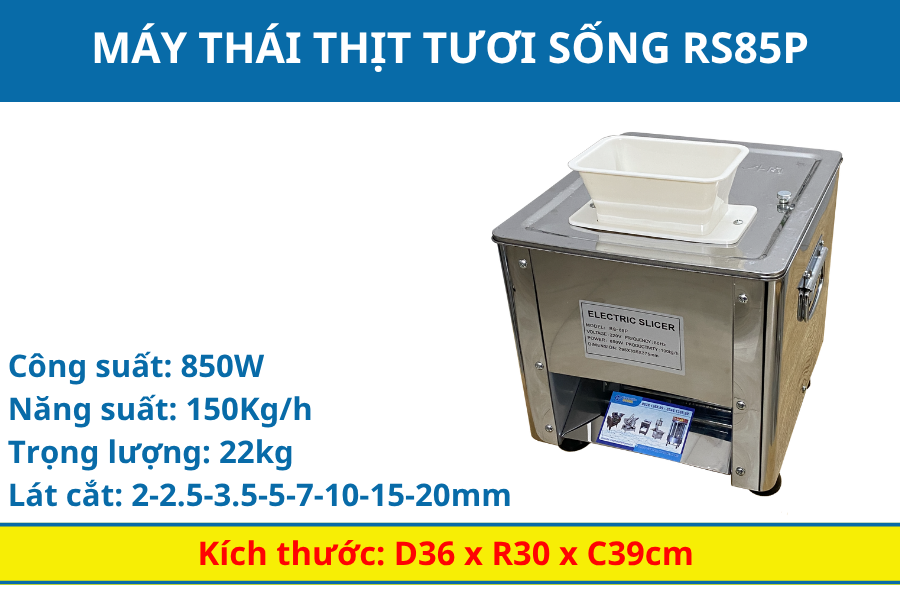 Máy thái thịt tươi sống Rs85p thay được dao
