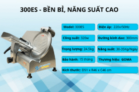 Thông số kỹ thuật máy thái thịt ES300