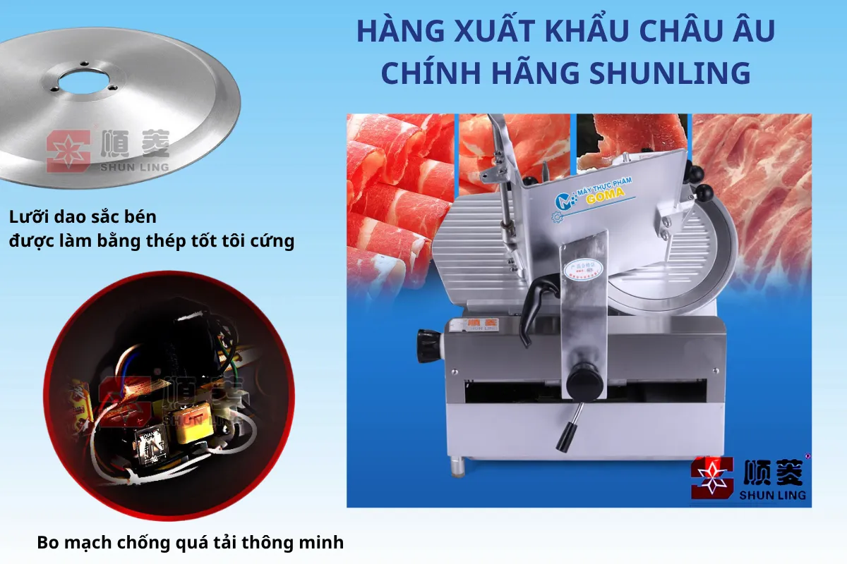 Máy thái thịt tự động SL300B đat tiêu chuẩn cao nhất.