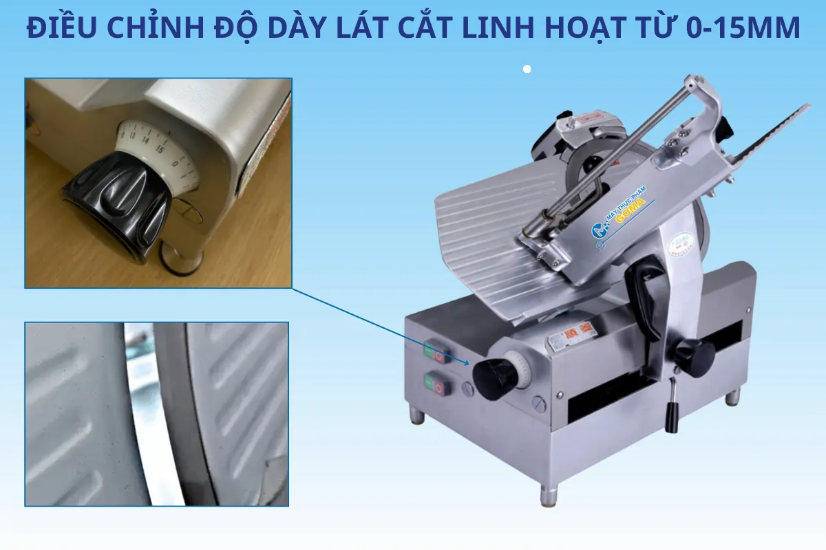 Máy thái thịt tự động SL300B dễ dàng điều chỉnh lát cắt