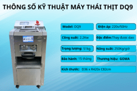Máy thái thịt Inox Dq9 thay dao