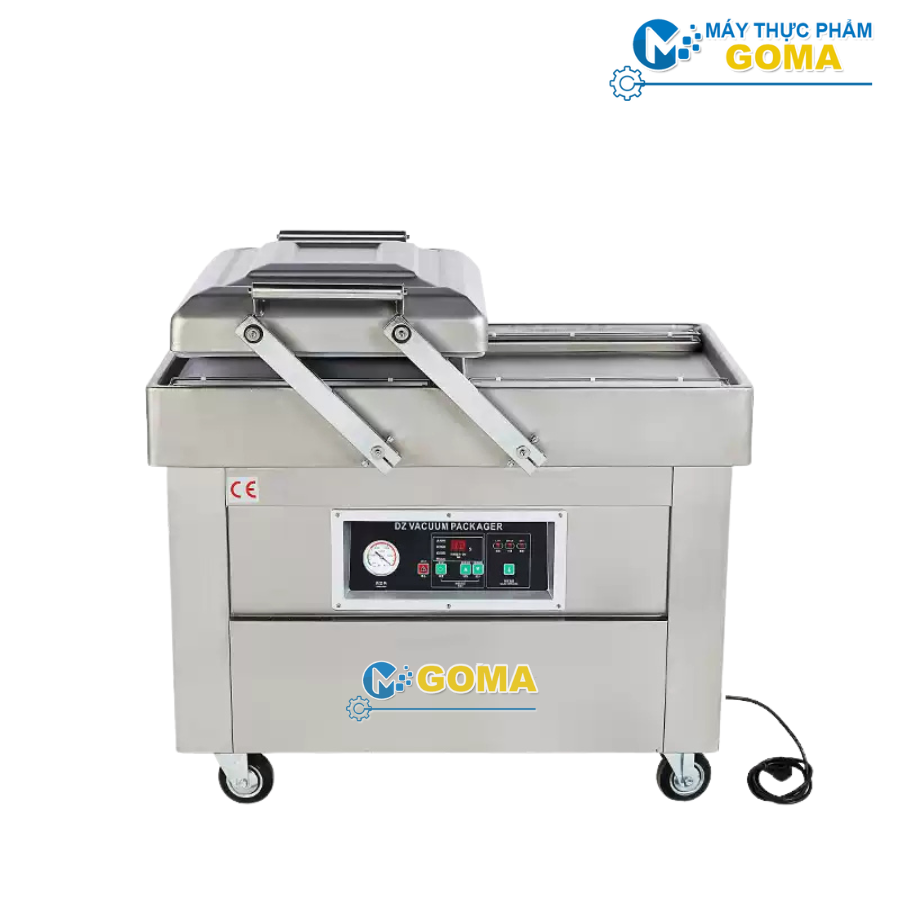 Máy hút chân không công nghiệp DZQ 400 2S, thép không gỉ, dễ di chuyển