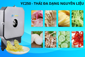 Máy thái rau củ Yc250 thái đa dạng các loại rau củ