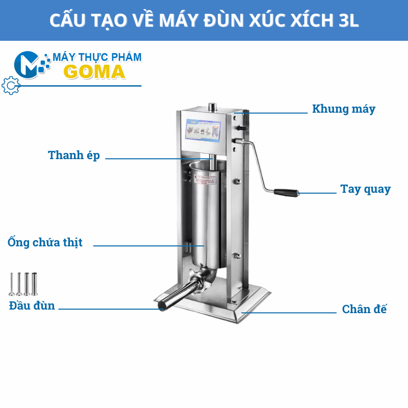 cấu tạo về máy đùn xúc xích