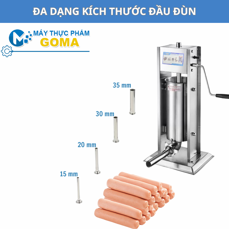 Đa dạng kích thước đầu đùn