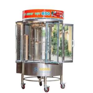 Lò quay vịt kính 4 cánh 850